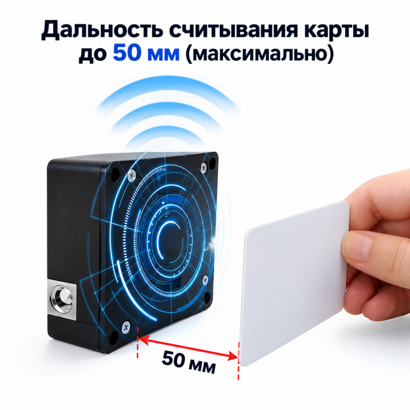Открытие замка Elock ESF019 по RFID-карте
