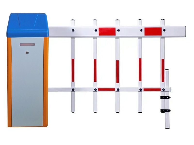 Шлагбаум со складной стрелой-забором