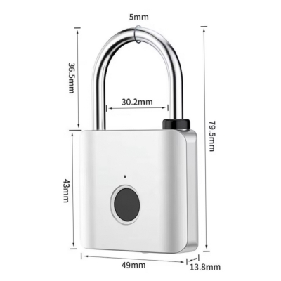 Размеры навесного замка Elock ES101