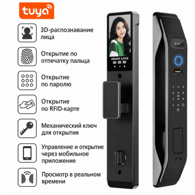 Способы открытия умного замка Elock ES461D Face с Tuya и 3D-распознаванием лица