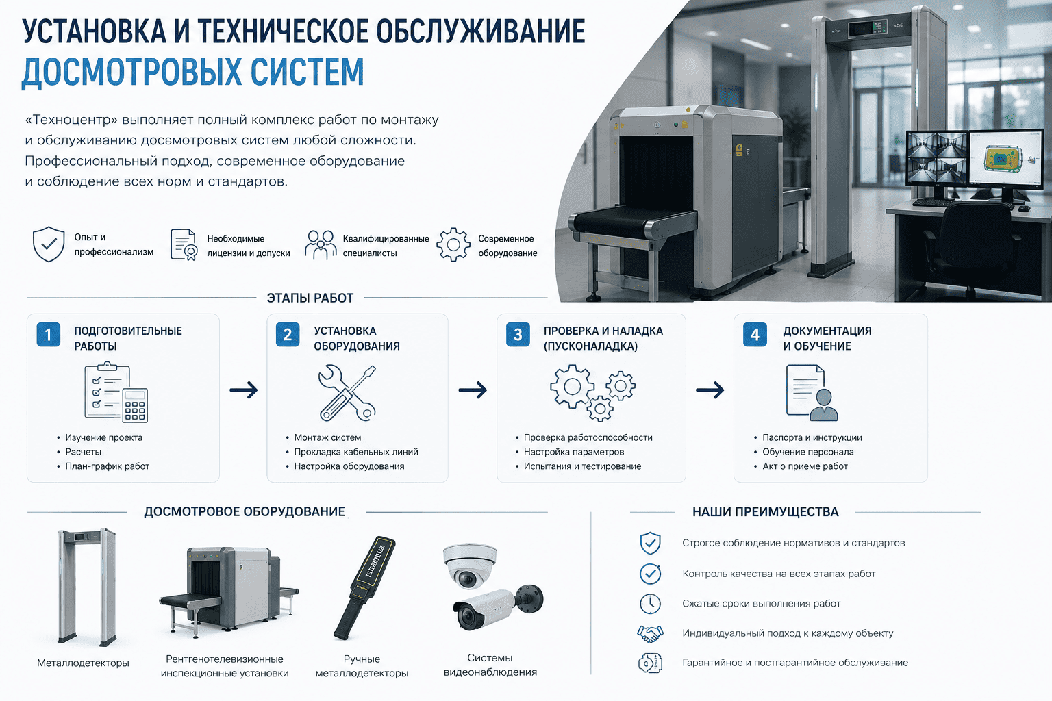 Техническое обслуживание досмотровых систем