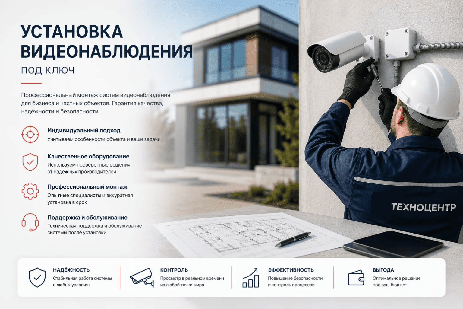 Установка систем видеонаблюдения